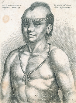 Unus Americanus ex Virginia. Aetat 23 Etching Unus Americanus ex Virginia. Aetat 23 Etching