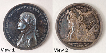 Thomas Jefferson President of the U.S. medal, 1801 Silver medal