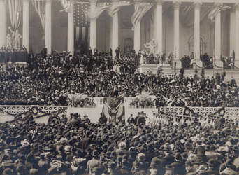 Theodore Roosevelt speaking at his inauguration Photograph