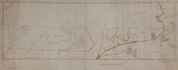 Manuscript map of the colony of Connecticut, 1775 Manuscript map, pen and ink