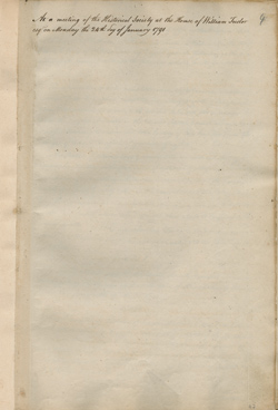 Minutes of Massachusetts Historical Society meetings, volume 1,  1791-1795, pages 7-11 Manuscript