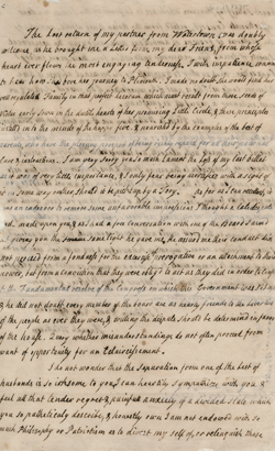 Letter from Hannah Winthrop to Mercy Otis Warren, 13 December 1775 Manuscript