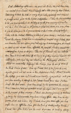 Letter from Hannah Winthrop to Mercy Otis Warren, 8 July 1776 Manuscript