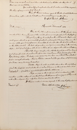 Letter from Mercy Otis Warren to Hannah Winthrop (letterbook copy), 6 February 1789 Manuscript