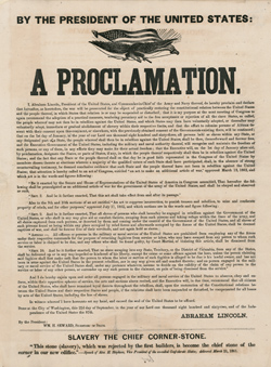 By the President of the United States: A Proclamation [Preliminary Emancipation Proclamation] Broadside