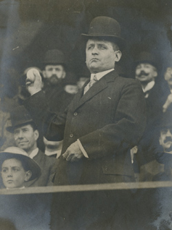John F. Fitzgerald throwing out first pitch, 1907 Photograph