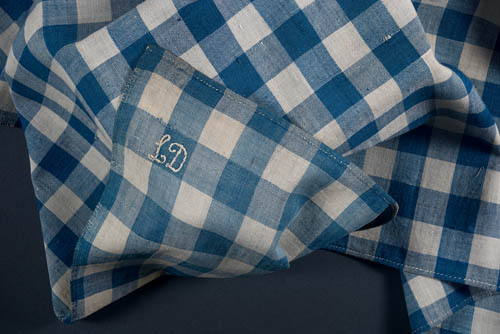 Checkered cloth Cotton, indigo dye