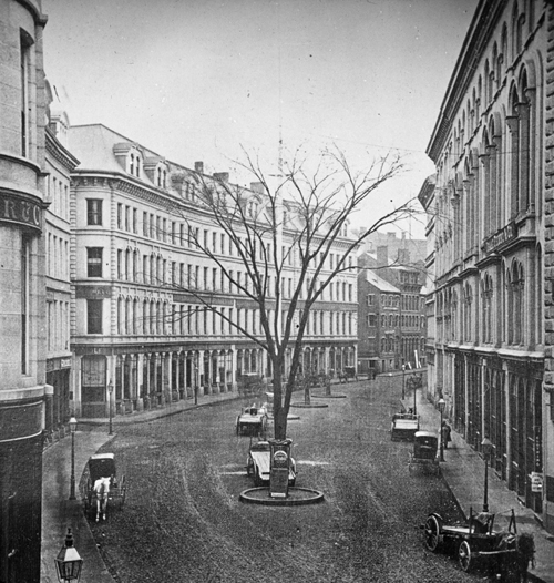 `Franklin St. looking up` Lantern slide