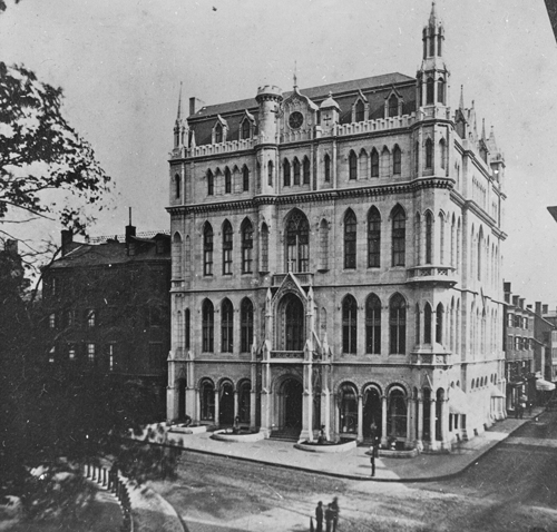 `Masonic Temple, cor. Tremont & Boylston St.` Lantern slide