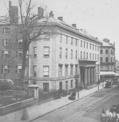 `Tremont House, cor. Beacon & Tremont St.` Lantern slide