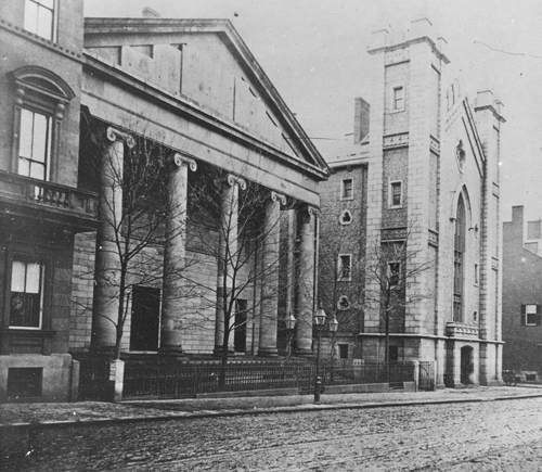 `St. Paul`s Church and Masonic Temple, Tremont St.` Lantern slide