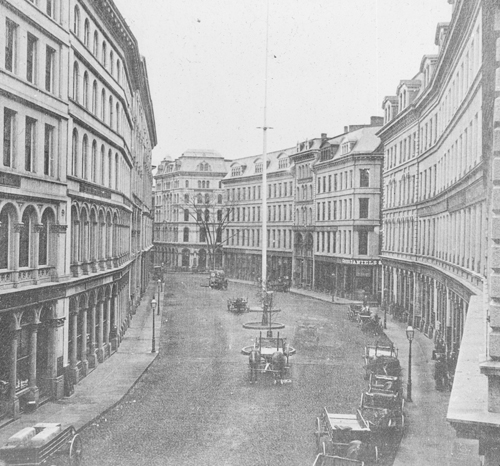 Franklin St. looking down from Washington St. Lantern slide