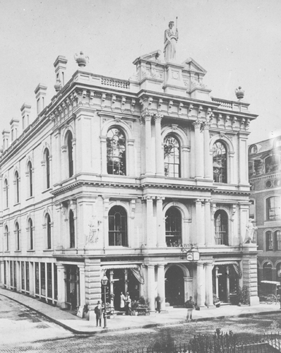 `Horticultural Hall, Tremont St., erected 1865` Lantern slide