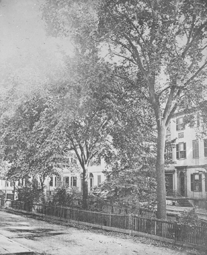 Franklin St. south side, looking down from Washington St. Lantern slide