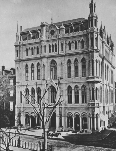 `Masonic Temple 1864-1895, cor. Boylston & Tremont St.` Lantern slide