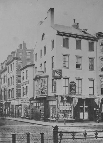 `Cor. Tremont & Winter St.` Lantern slide