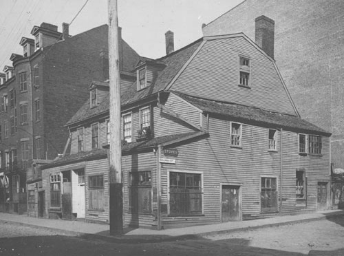 `Sheaffe House, cor. Columbia & Essex St.` Lantern slide