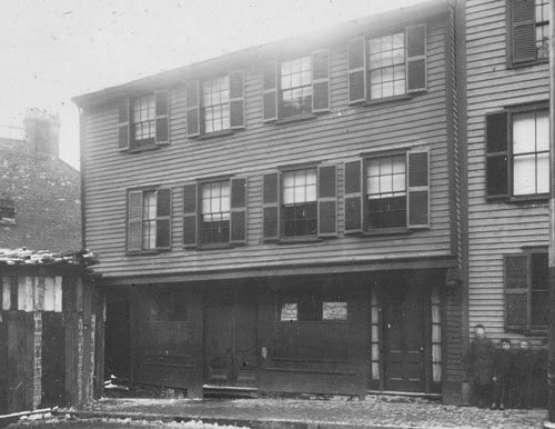 `Paul Revere House, before restoration` Lantern slide