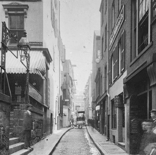 `Province St., from Bromfield to School St.` Lantern slide