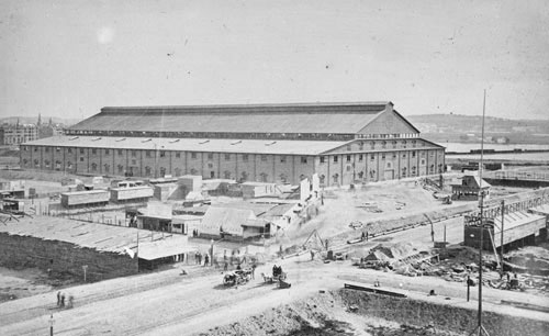 `National Peace Jubilee 1869, Coliseum Bldg.` Lantern slide