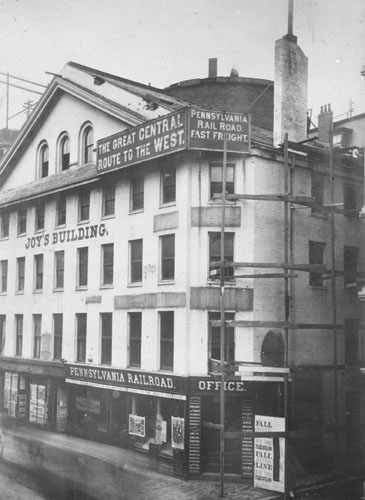 Joy`s Bldg., Washington St. opp. State St. Lantern slide