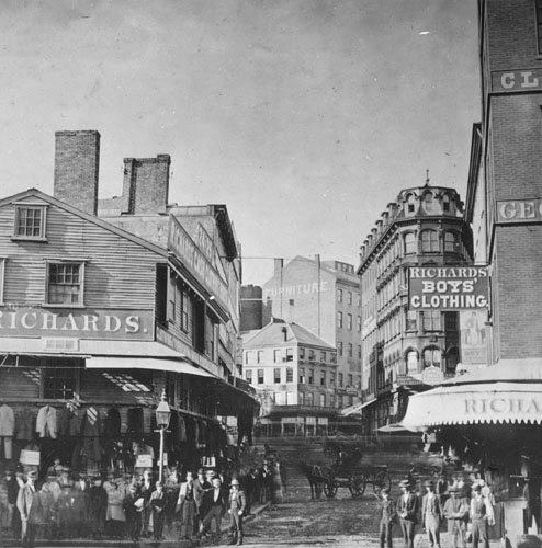 `Sun Tavern, Faneuil Hall Sq.` Lantern slide