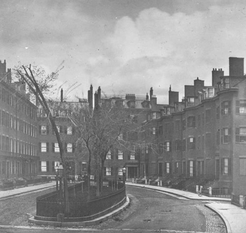 `Pemberton Sq., looking north` Lantern slide