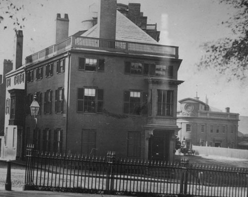 `Park Street in from Common` Lantern slide