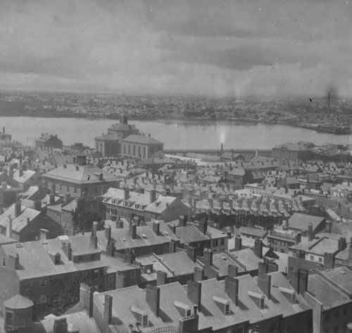 `View over Boston, N.W. from State House` Lantern slide