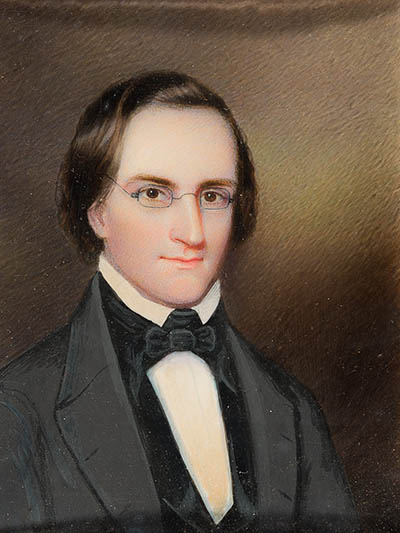 Benjamin Apthorp Gould, Jr. Miniature portrait , watercolor on ivory