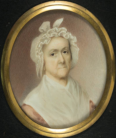 Elizabeth Oliver Lyde Miniature portrait, watercolor on ivory