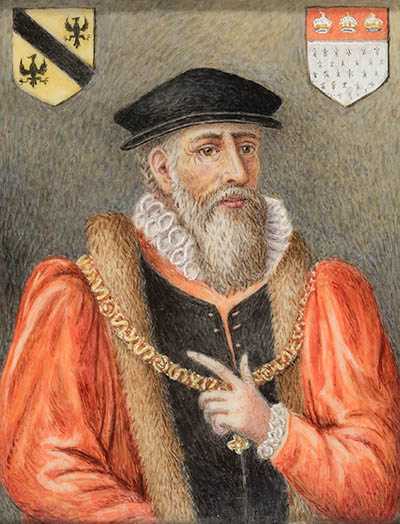 Sir Richard Saltonstall, Lord Mayor of London Miniature portrait, watercolor on ivory