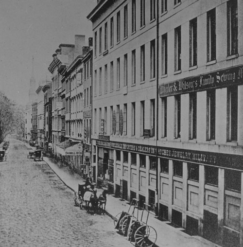 `Summer St. south side, down from Washington St.` Lantern slide