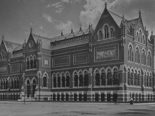 `Museum of Fine Arts, cor. Dartmouth St. & Huntington Ave.` Lantern slide