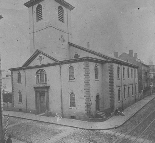 `Brattle St. Church, cor. Brattle St. & Brattle Sq.` Lantern slide