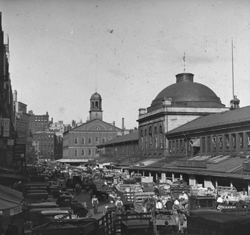 `Faneuil Hall Market` Lantern slide