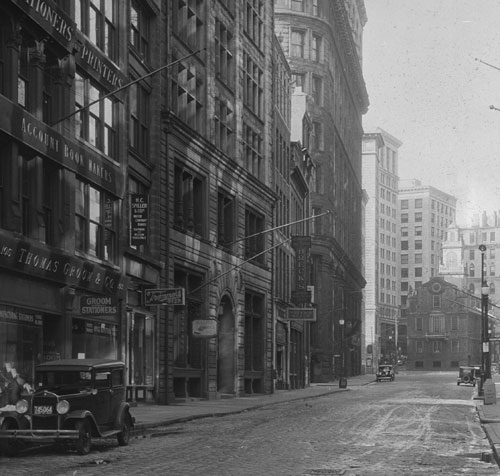 `State St. up from Kilby St.` Lantern slide