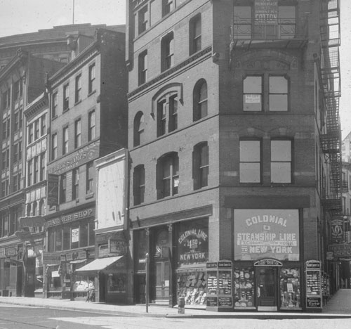 `Summer St., north side, Federal to High St.` Lantern slide