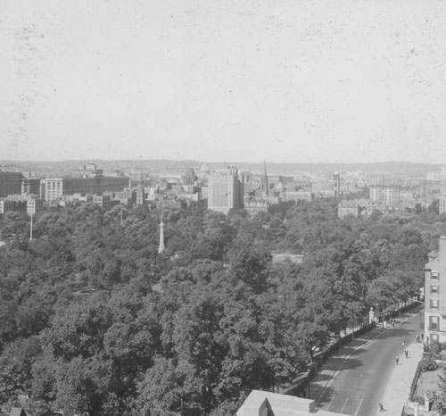 `View over Back Bay` Lantern slide