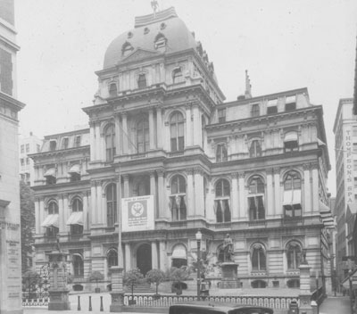 `City Hall` Lantern slide