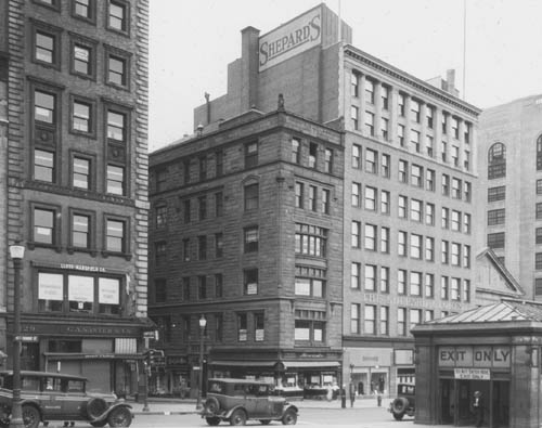 `Cor. Tremont & Winter St.` Lantern slide