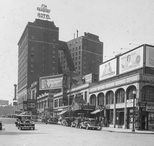 `Tremont St., south from Stuart St.` Lantern slide