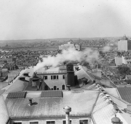 `View over Boston from State House` Lantern slide