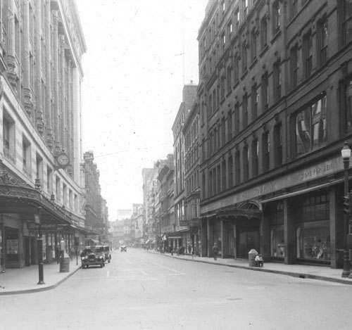 Summer St., down from Washington St. Lantern slide