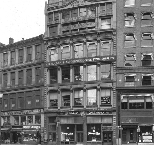 `Site of Daniel Webster`s Home, cor. Summer & High St.` Lantern slide