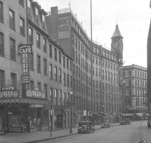 `Quincy House, Brattle St.` Lantern slide