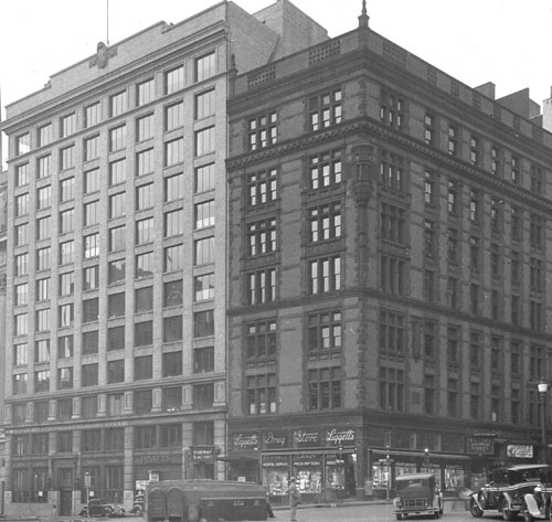 `Cor. Court & Tremont St.` Lantern slide