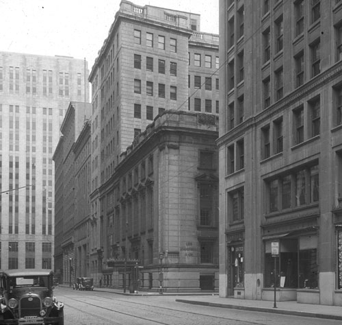 `Site of Federal St. Church, cor. Federal & Franklin St.` Lantern slide