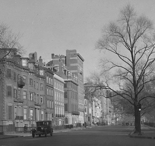 `Beacon St., east from Arlington St.` Lantern slide