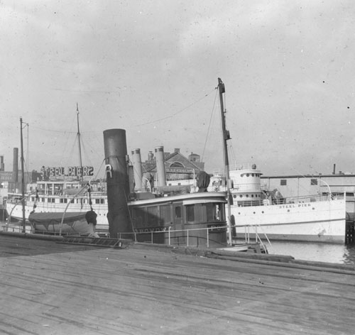 `Commercial Wharf` Lantern slide